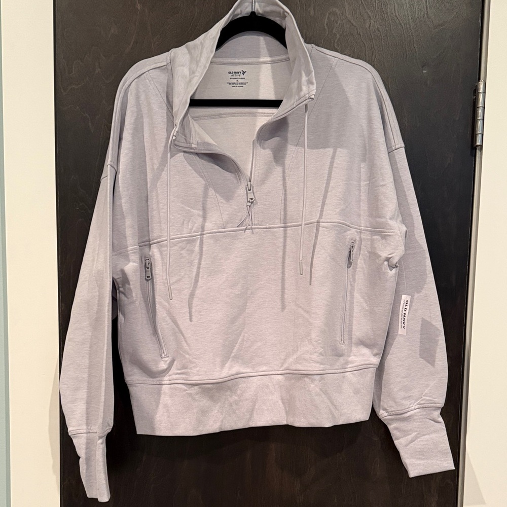 Old navy dynamic fleece Gray Half-Zip Pullover
